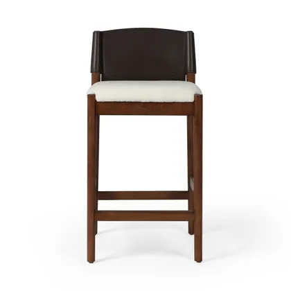 Lulu Stool-Espresso Lthr Blend-Counter
