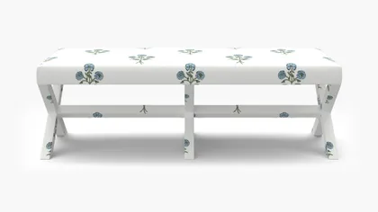 Double X Bench, Blue Delphine