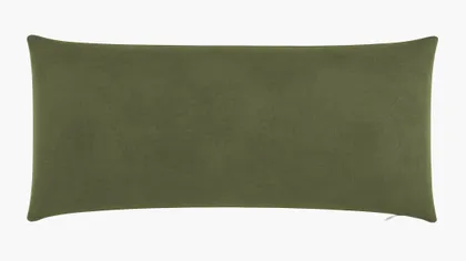 Throw Pillow 14" x 30", Zucchini Luxe Velvet, 14" x 30"
