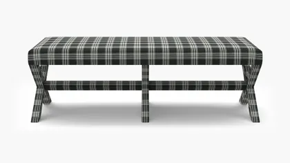 Double X Bench, Barnegat Plaid