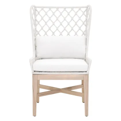 Lattis Outdoor Wing Chair, White