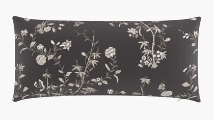 Throw Pillow 14" x 30", Black Bamboo Garden, 14" x 30"