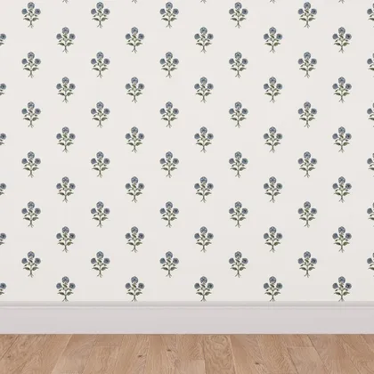 Peel and Stick Wallpaper Roll, Blue Delphine