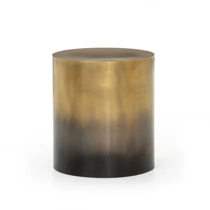 Cameron End Table-Ombre Antique Brass