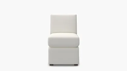 Petite Slipper Chair, Snow Boucle