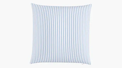 Throw Pillow 22", Cornflower Classic Ticking Stripe, 22" x 22"
