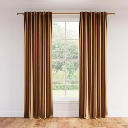 Velvet Curtain, Fawn Performance Velvet, 50" x 96", Blackout