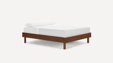 Chorus Bed Frame - King / Walnut - Wood / Straight