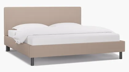 Tailored Platform Bed, Husk Everyday Linen, King