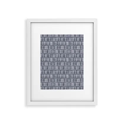 Bogo Denim Mudcloth Light by Holli Zollinger - Framed Art Print Modern White 18" x 24"