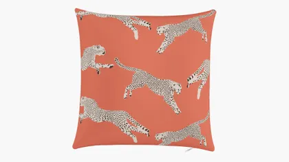 Throw Pillow 16", Henna Cheetah, 16" x 16"