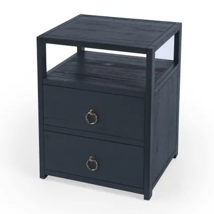 Lark Navy Blue Nightstand