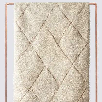 The Citizenry Khalida Hand-Knotted Beni Ourain Area Rug | 6' x 9' | Ivory