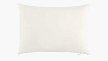 Throw Pillow 14" x 20", White Classic Velvet, 14" x 20"