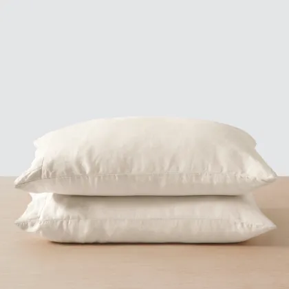The Citizenry Stonewashed Linen Pillowcases | King Set | Ivory