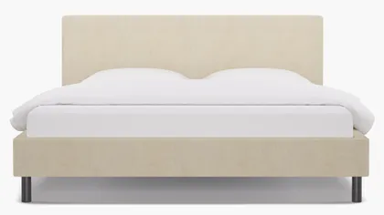 Tailored Platform Bed, Talc Everyday Linen, King