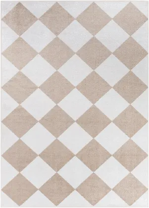 Lillian Beige Indoor 7'10" x 10' Machine Woven Rug