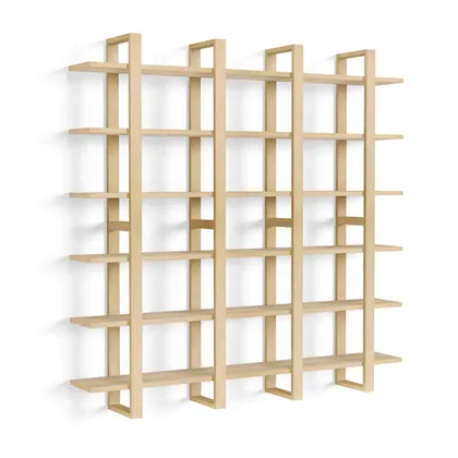 Index Wall Shelf, Set of 4 - Oak - Wood