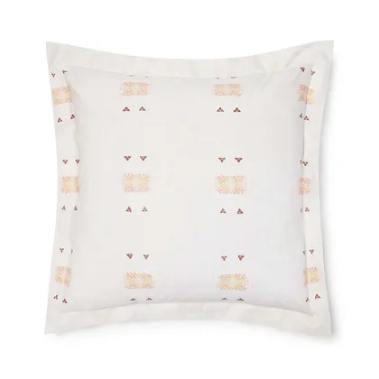 Blush Cactus Silk Pillowcases + Shams by St. Frank | Pink | Euro Sham (Single) | Cotton/Silk