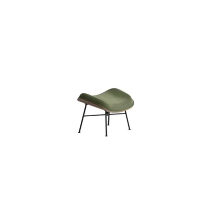 Vesper Ottoman - Moss Green/Walnut