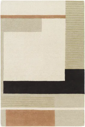 Emma Beige Indoor 6' x 9' Handmade Rug