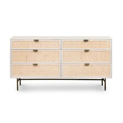 Luella 6 Drawer Dresser-Matte Alabaster