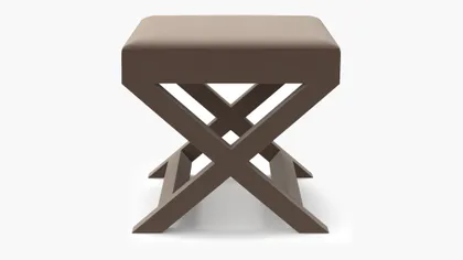 X Bench, Mink Performance Plush Velvet