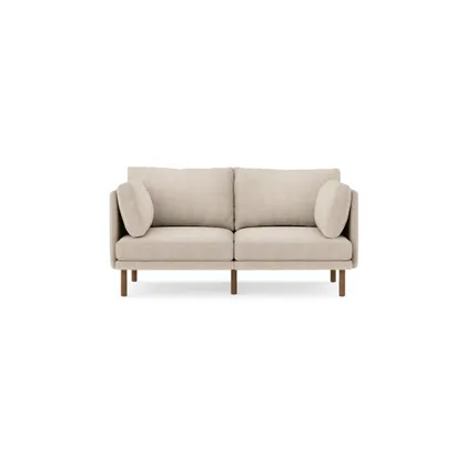 Field 2-Piece Sofa - Oatmeal - Performance Chenille / Walnut - Wood