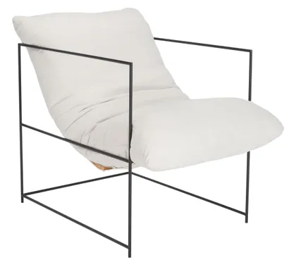 Portland Pillow Top Accent Chair - Ivory/Black - Safavieh