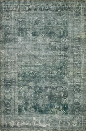 Magnolia Home by Joanna Gaines x Loloi Banks Blue / Lagoon 3'-6" x 5'-6"