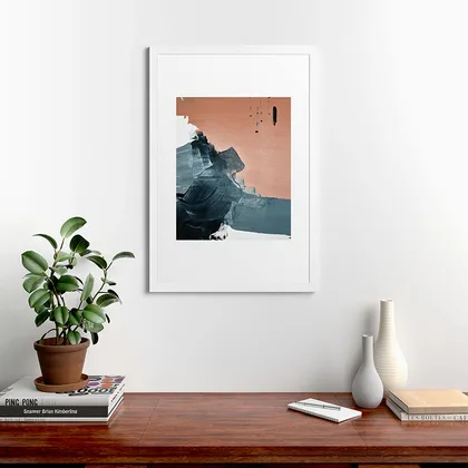 Renew A Minimal Abstract Piece by Alyssa Hamilton Art - Framed Art Print Classic White 24" x 36"