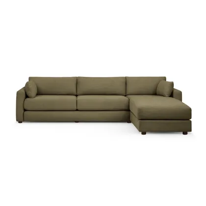 Span Sleeper Storage Sectional with Reversible Chaise - Sage - Performance Chenille