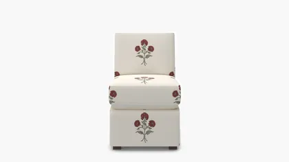 Petite Slipper Chair, Red Delphine