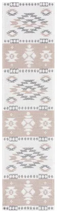 Arlo Home Power Loomed Area Rug, AGT426E, Taupe/Cream, 2' X 8'