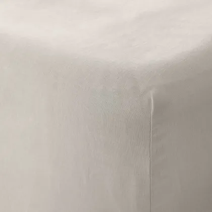 The Citizenry Stonewashed Linen Fitted Bed Sheet | Full | Solid Sand