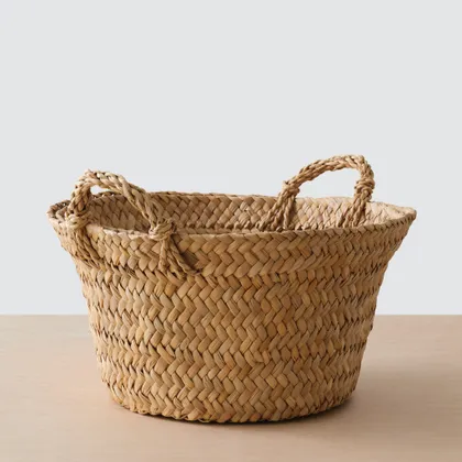 The Citizenry Totora Floor Basket | Large | Brown