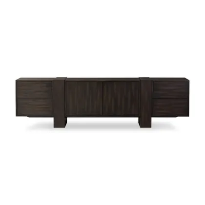 Fisher Media Console-Smoked Black Veneer