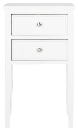 Toby Nightstand With Storage Drawers - White - Safavieh