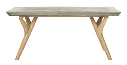 Pacey Indoor/Outdoor Modern Concrete 16.54-Inch H Coffee Table - Dark Grey - Safavieh