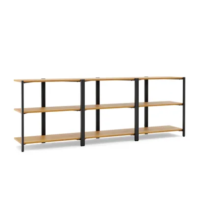 Canon Triple Low Shelves - Oak - Wood