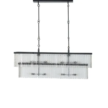 Meredith Linear Chandelier-Clear