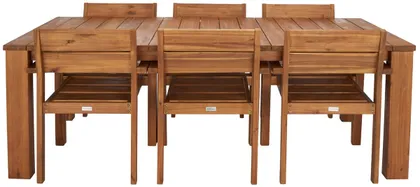Indoor-Outdoor Hestia 7Pc Outdoor Dining Set - Natural - Safavieh