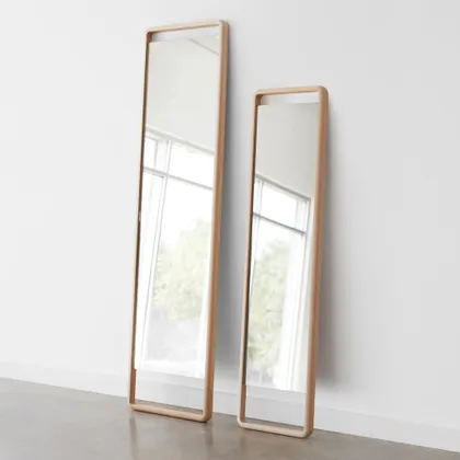 The Citizenry Hinoki Wood Floor Mirror | Small | Light Wood