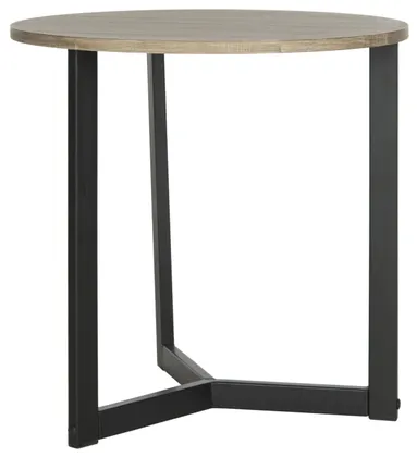 Leonard Mid Century Modern Wood End Table - Oak/Black - Safavieh