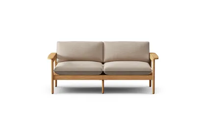 Dunes Teak 2-Seat Sofa - Sand - All Weather Fabric