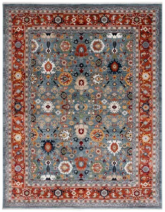 Lauren Ralph Lauren Collection Clover Rug, Blue/Rust, 9' x 13'