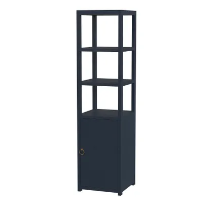 Lark Navy Blue Etagere Bookcase