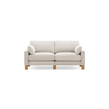 Union 2-Seat Sofa - Ivory - Performance Chenille / Oak - Wood / Square Leg