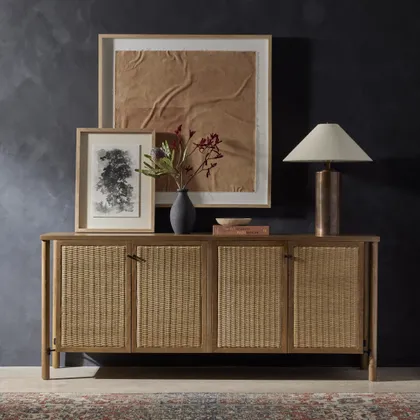 Veta Sideboard-Taupe Cane