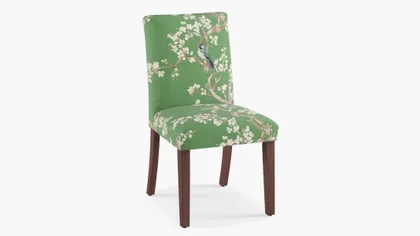 Classic Dining Chair, Jade Cherry Blossom, Espresso